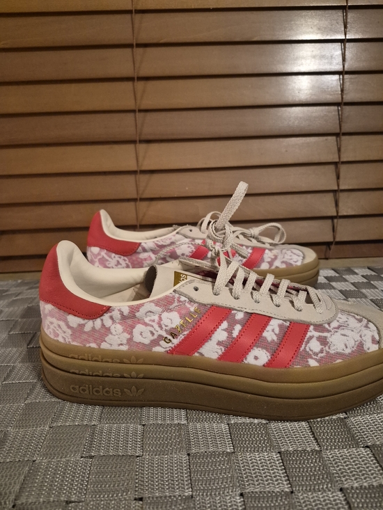 adidas Shoes - adidas Gazelle Platform Sneakers — Pink Floral / Gum Sole